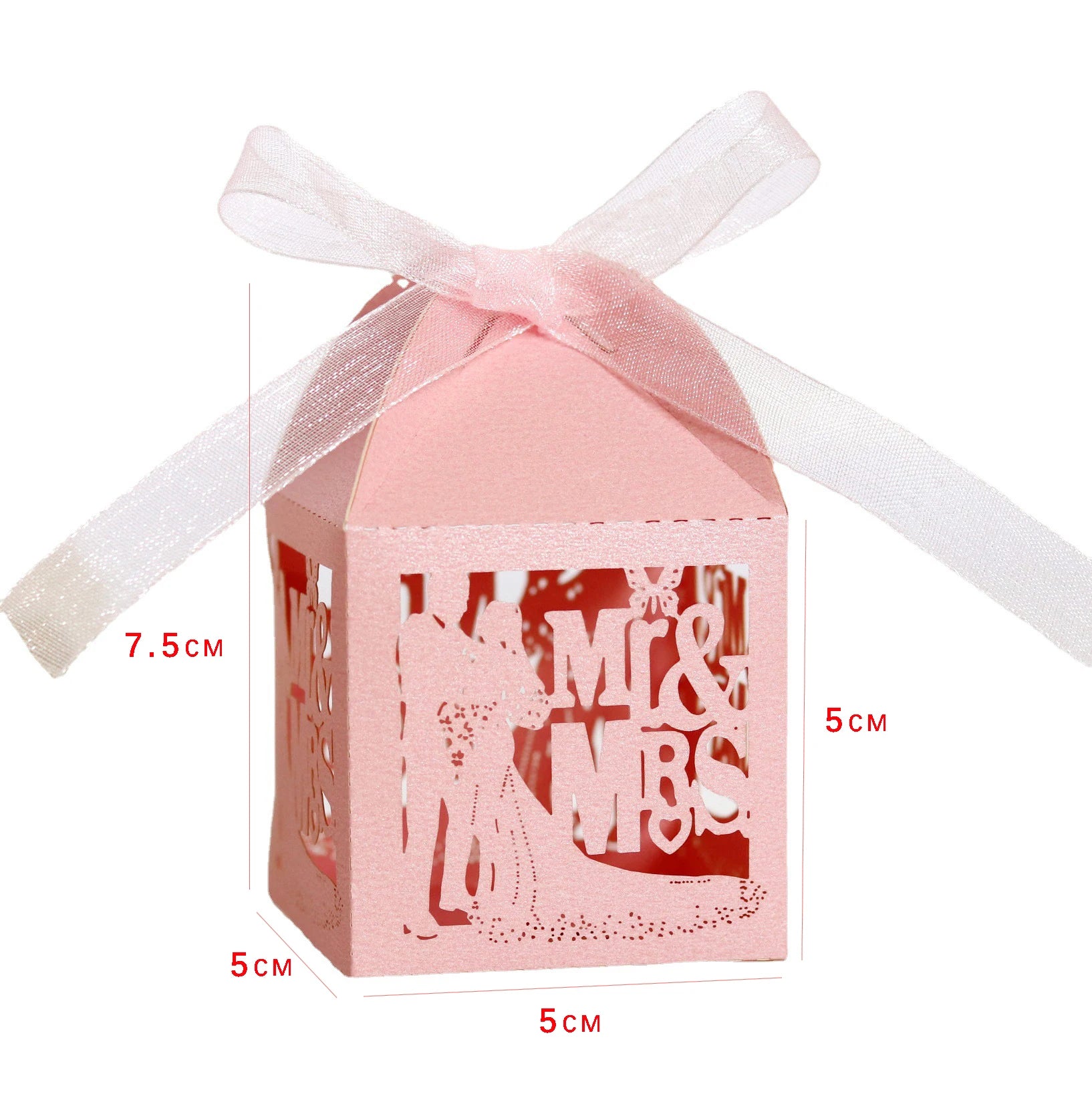 Chinese Suppliers Folding Candy Package Wholesale Retails White Color Wedding Sweets Empty Arab Fancy Candies Box for Door Gifts