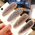 Fashion Square Waterdrop Bling Crystal Hairpins Headwear for Women Girls Rhinestone Hair Clips Pins Barrette Hair Accessories