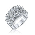 Elegant New Design Hot Sell Cz Plating Stackable Stone Fine Jewelry S925 Silver Rings Marry Wedding Full Diamond Ring for Women