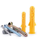 Hot Sale 10mm Yellow Nylon Bolt M4 Stainless Steel Expansion Tube Wood Screw Anchors Bulk Packaging ISO Standard Metric FRED