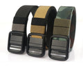 Mens Golf Belt With Rotatable Metal Buckle 3.8cm Adjustable Nylon Webbing Fabric Belt Double Color Design