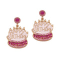 Cute Temperament Rhinestone Pearl Beads Letter Wedding Earrings for Happy Birthday Girls Gifts