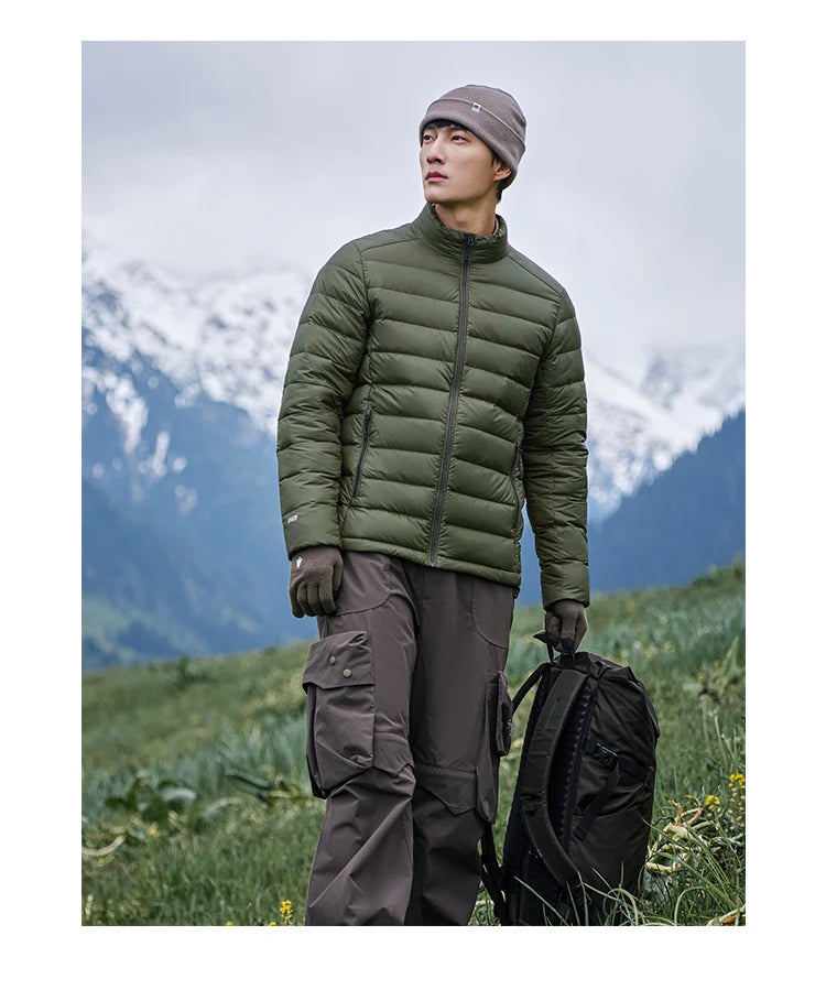 2023FW Pelliot Winter Down Jacket 800 Filling Stand Collar Nylon Waterproof Custom Men Standard Adults Winter Clothing for Men
