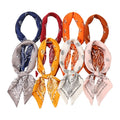 Wholesale Custom 27*27inch Soft Silk Satin Bandanas Ladies Paisley Prints Women's Silk-Like Scarf for Beach Wear