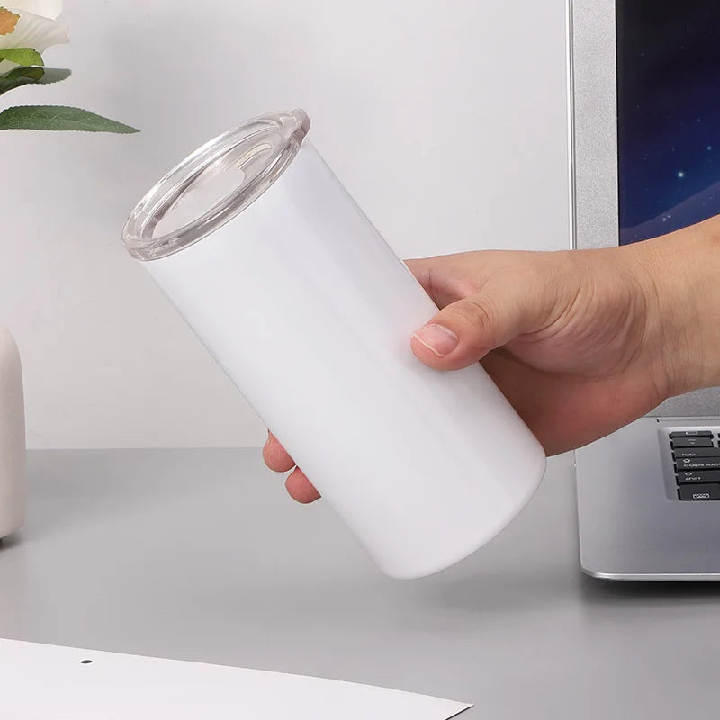 12oz Stainless Steel Beer Can Cooler Vacuum Skinny Tumbler Cola 16oz Can Cooler Sleeve Keep Cold Water Bottle