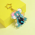 Pikakey 5mm Thick Crystal Clear Acrylic Digital Photo Keychain Cartoon Anime Custom Transparent Charms Lightweight Hard-Wearing