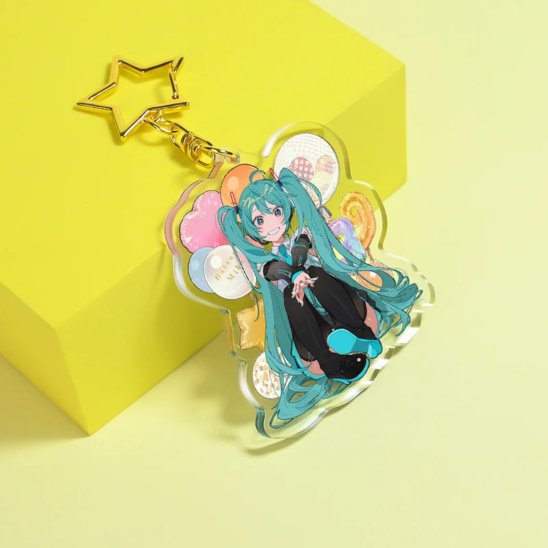 Pikakey 5mm Thick Crystal Clear Acrylic Digital Photo Keychain Cartoon Anime Custom Transparent Charms Lightweight Hard-Wearing