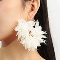 Fashion Flower Hoop Earring Chiffon Petal Earrings Wholesale N2301118