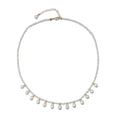 Latest Design Freshwater Pearl Necklace Droplet Shaped Pearls Necklace Copper Plated with 18K Gold Small Pearl Necklace
