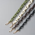 Meetee B-C165 New Fashion Retro Contrast Color Bag Seamless Acrylic Resin Wide Shoulder Strap Chain
