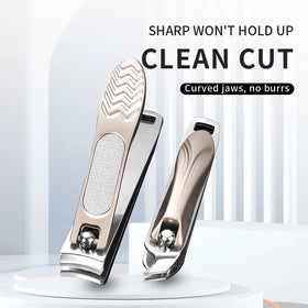 Sharpening Baby Nail Clippers Set Finger Toe Manicure Tool Curved Stainless Steel Wide Jaw Opening Silver Black Nail Cutter