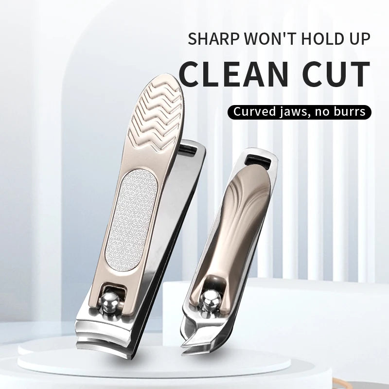 Sharpening Baby Nail Clippers Set Finger Toe Manicure Tool Curved Stainless Steel Wide Jaw Opening Silver Black Nail Cutter