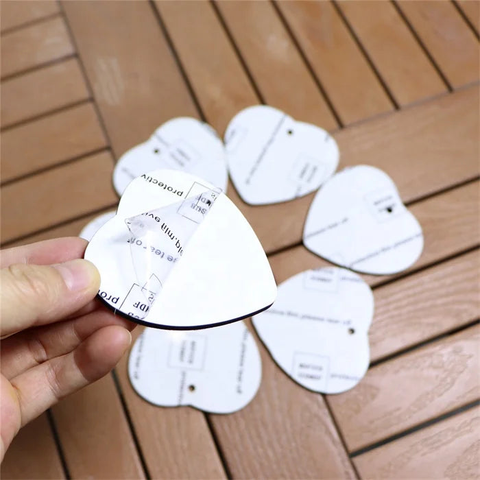 MDFSUB Heart Shape Christmas Hanging Ornament Sublimation Blank DIY 70x75mm