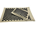 100% Natural Linen Hemp Fabric Yoga Exercise Beige Acupuncture Yoga Mat Shakti MatOrganic Coconut Filler Acupressure Shakti Mat