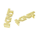 Custom Gold Letter Metal Shoelace Charms Swimwear Accessory Alloy Metal Buckle Adjuster for Bikini