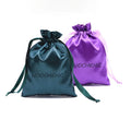 Small Pink Satin Drawstring Packaging Bag Custom Satin Wigs Storage Pouch Bags With Logo Custom Gift Bags