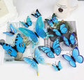 12 Three-dimensional Butterfly Creative Christmas Wall Stickers for Children's Room Decoration PVC Material