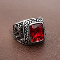 Popular 18k Gold-plated Titanium Steel Dragon Gemstone Ring Punk Style Rock Fashion Personality Stainless Steel Jewelry Ring