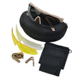 2025 Stock Sports Riding Glasses 3 Piece Lens Ballistic Eyeshield Sunglasses Tactical with Myopia Frame