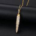 Hot Sell Bullet Design Hip Hop Gemstone Pendant 14K Gold Plated 925 Silver VVS Moissanite Diamond Iced Out Pendant Necklace