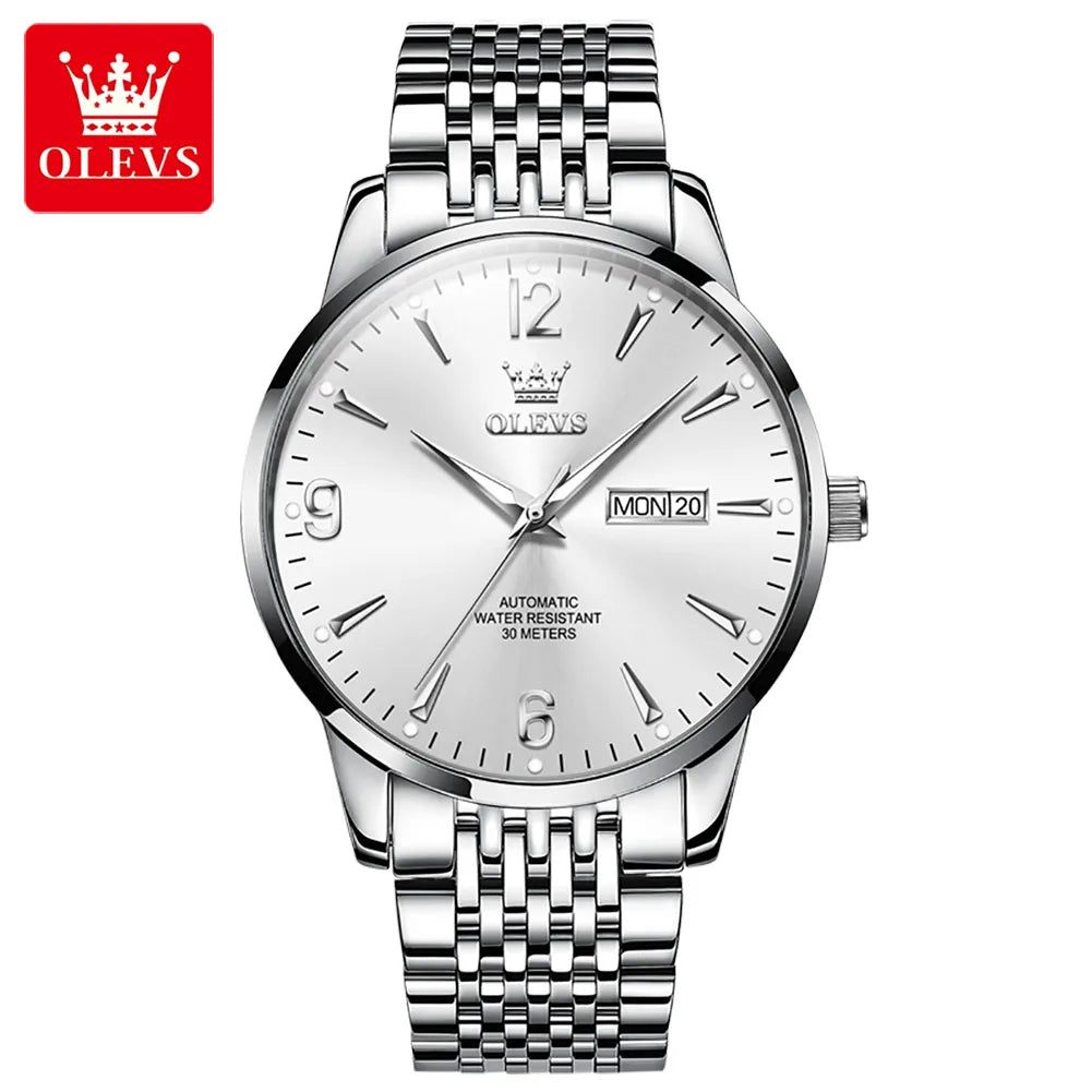 OLEVS 9928 Watch Men Fashion Mechanical Watch Brand Luxury Retro Design Wristwatch Creative Gift Relogio Masculino