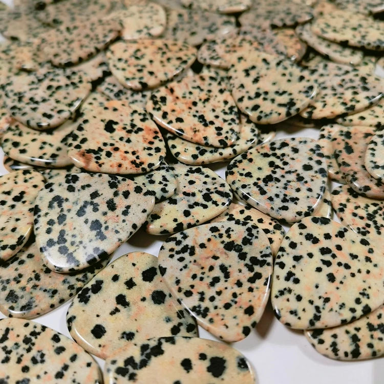 DIY Wholesale Guitar Picks Dalmation jasper Gemstone Guitar Picks Instrument Plectrum Music Accessories Gem Stones
