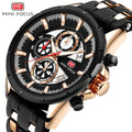 MINI FOCUS Watch Men 0273 Chronograph Quartz Luminous Men's Watches Relogio Masculino Silicone Strap Sport Waterproof Wristwatch
