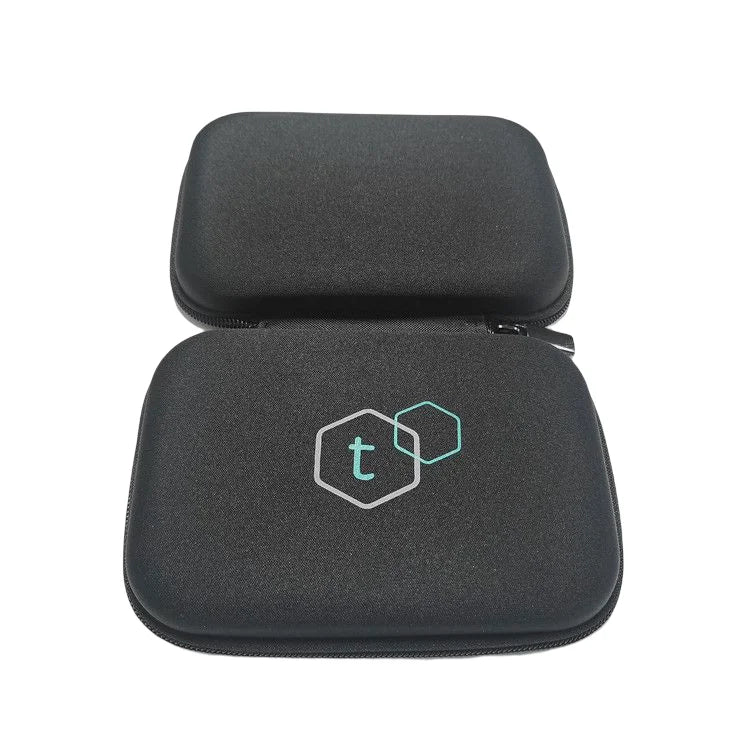 Iso Bsci Print Black Zipper Waterproof Ltgem Eva Hard Earphone airpod case Bag 150x95x40mm with Custom logo