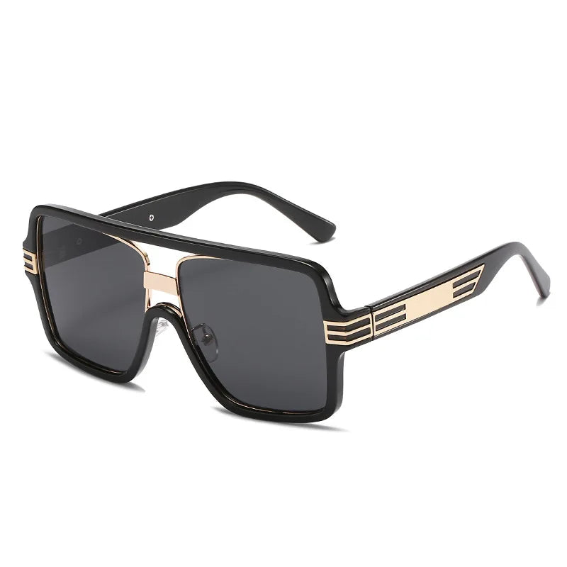 2024 New Men's Women's Retro Style Sunglasses Fashion Brand Oversized Square Shades UV400 Lenses PC Frame Material Custom Logo