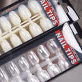 Ultra-Thin ABS PMMA Short Square Design DIY Beauty Nail Extension Plate Abrasion-Free with No Trace in Box Packaging