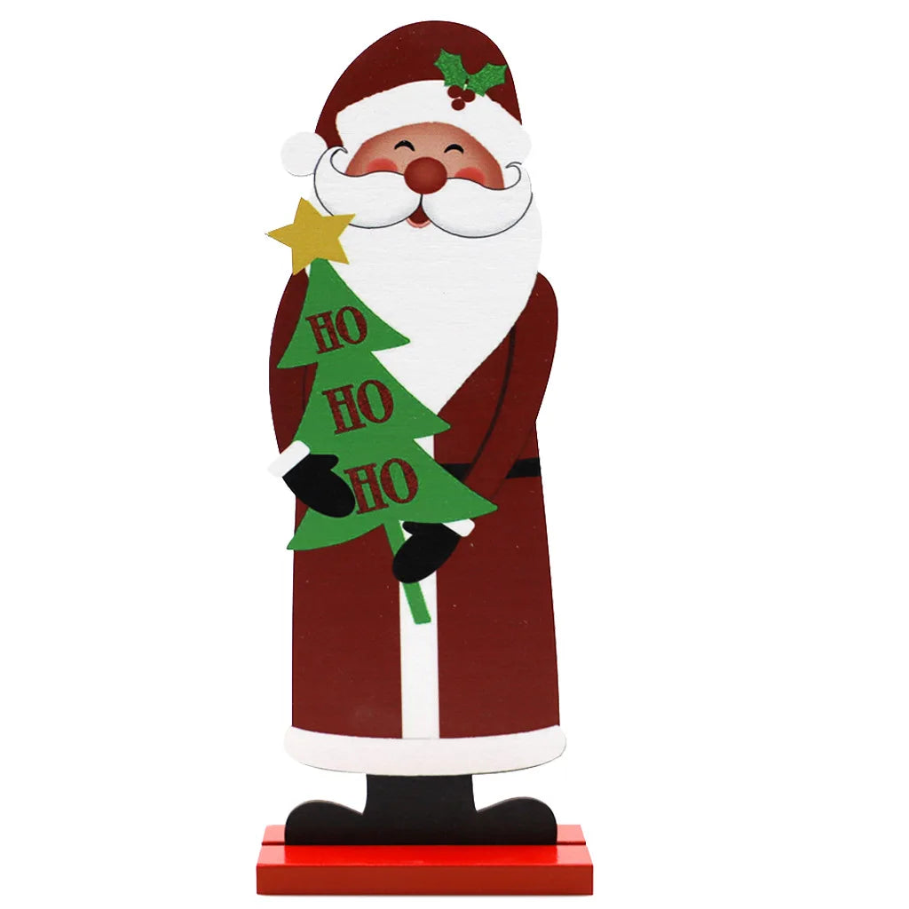Christmas Table Decorations Wooden Factory Price Xmas Ornament Sample Bar Counter Decor Office Desk Festival Kids Xmas Toy