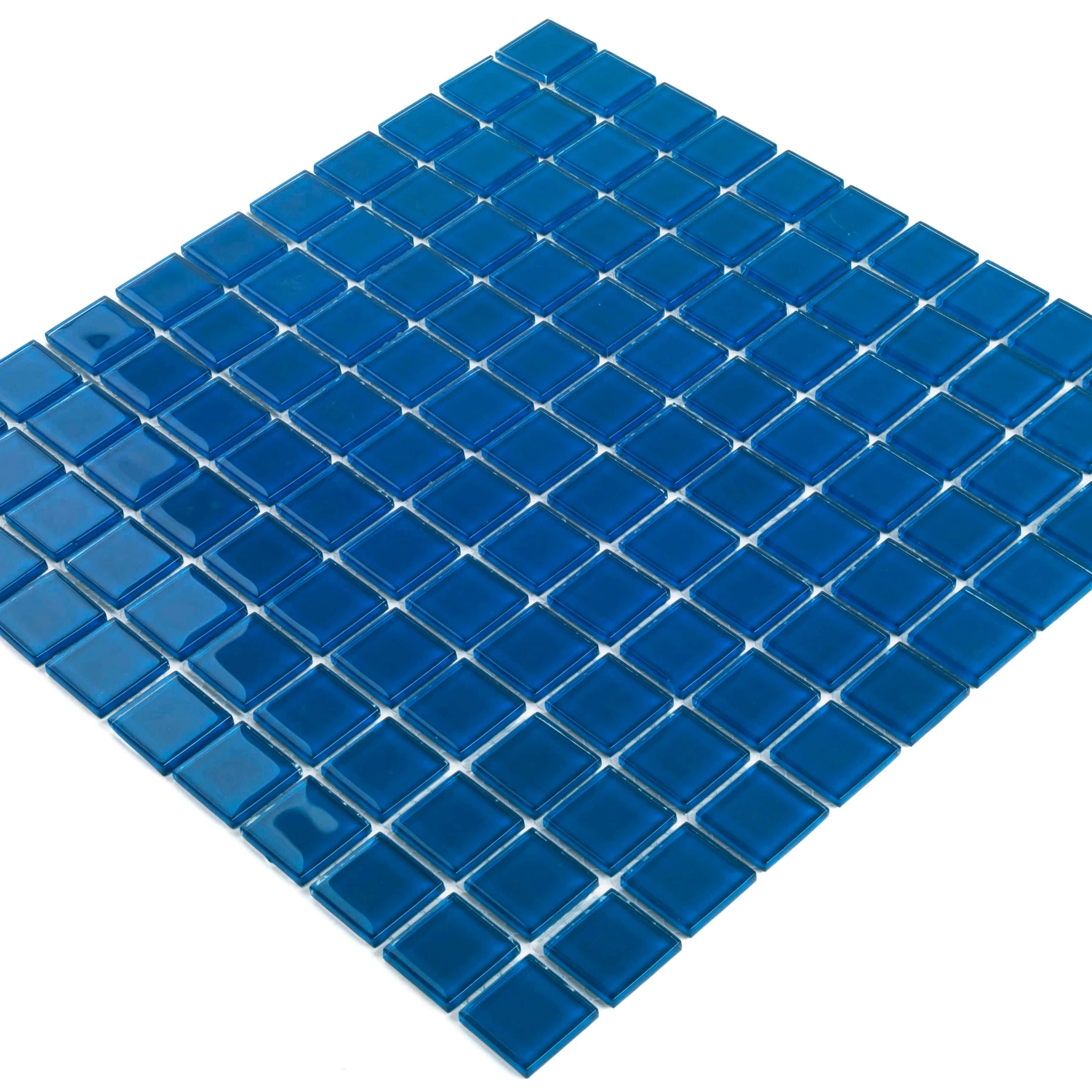 Modern Square Glass Swimming Pool Mosaic Tile with Parquet Design for Interior Wall 25x25cm in Stock