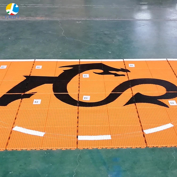 14 *28 Feet 392pcs and Customize Size Suspended Floor Anti-slip Floor Paint for Basketball Court