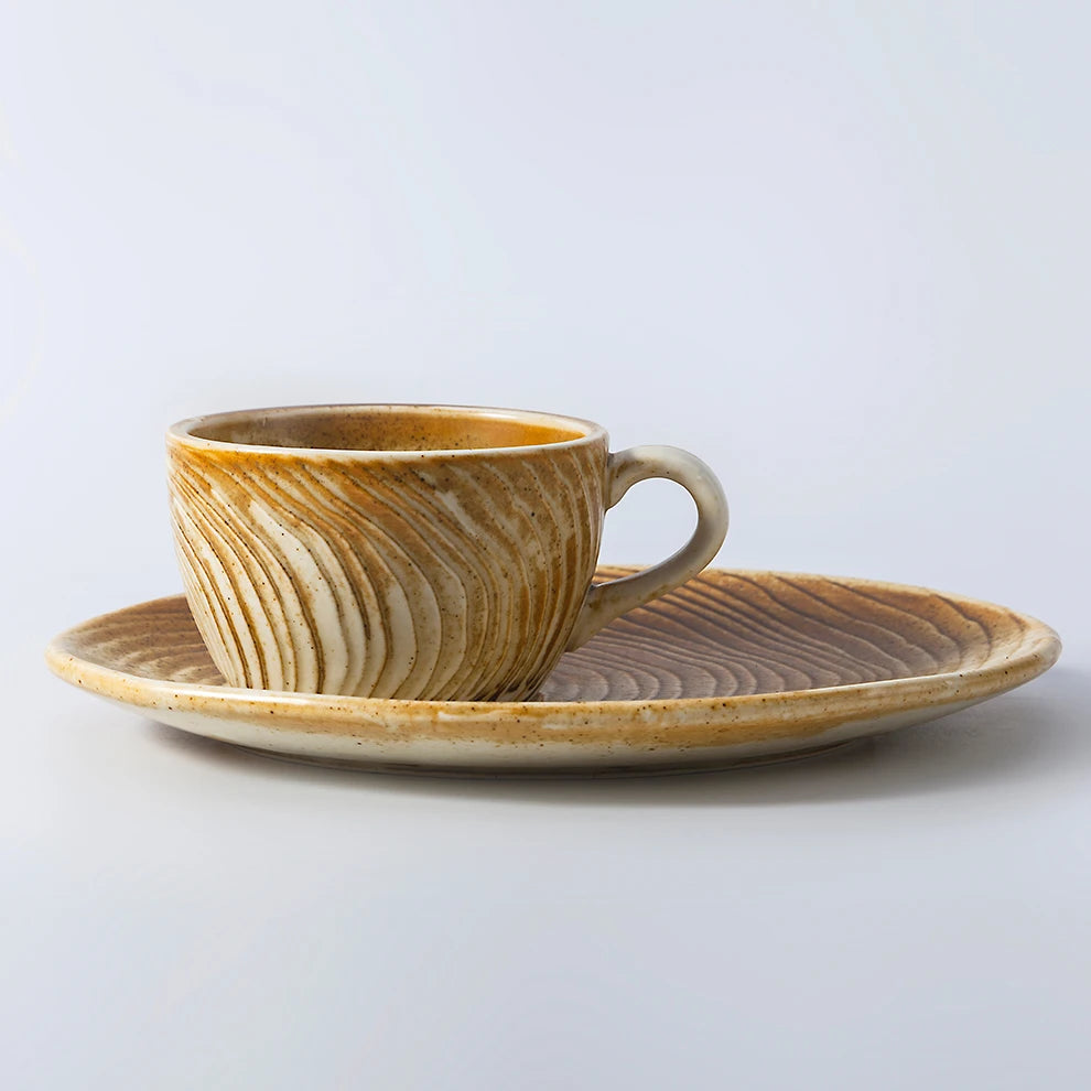 Japanese Style Coffee Cup and Dish Ceramic Cup and Saucer Sets MegaBDM