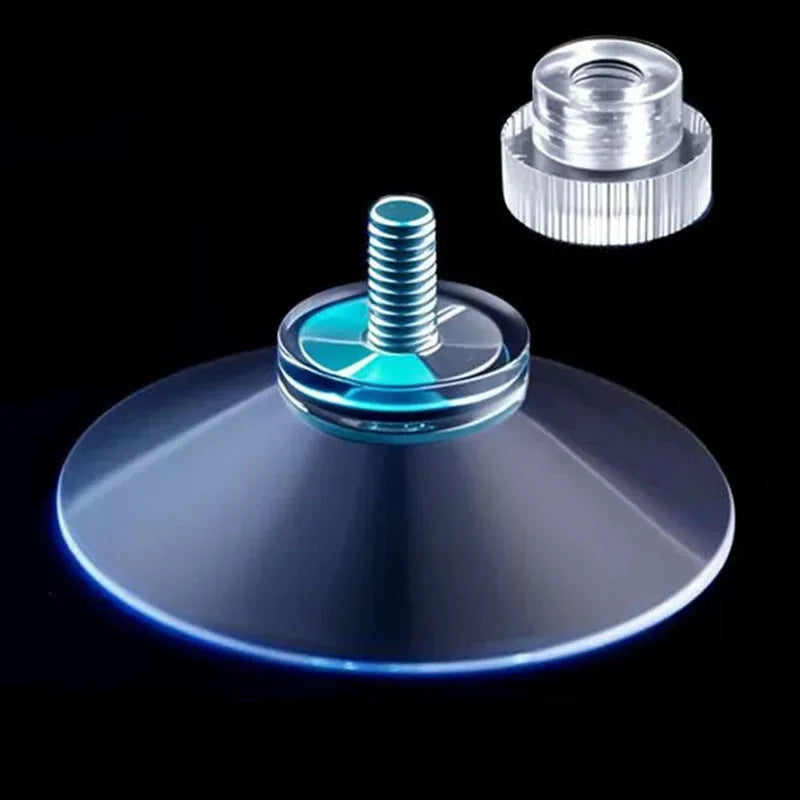 Adjustable M4/M5/M6/M8 Heavy Duty PVC Suction Cups Glass Suction Cups with Anti-Slip Feature Reusable Hanger Pads for Desk Table