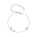 925 Sterling Silver Dachshund Bracelet Cute Dog Paw Print Plated Platinum for Women Anniversary Party Gift Fine Jewelry SCB262