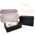 Custom Mailer Boxes Recyclable Corrugated Cardboard Gift Clothes Cosmetic Black Mailer Box