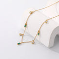 Fashion Cold Niche Zircon Stack Wear Clavicle Chain S925 Sterling Silver Geometric Small Square Necklace Female