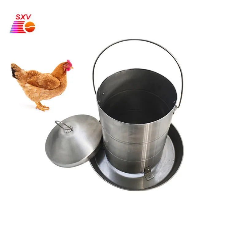 15 Kg Farm Equipment Animal Poultry Drinker Stainless Steel Automatic Chicken Drinkers and Feeders