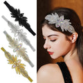 Vintage Rhinestone Flapper Headband-Elastic Headpiece 1920s Tiara Hair Accessories Women Jewelry