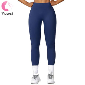 High-Waisted Yoga Leggings Eco-Friendly Material with Tummy Control and Butt Lifting Solid Pattern Yoga Pants