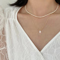New Dainty Korean Fashion Party Jewelry Gifts Cute Multilayer Chain Crystal Pendant Choker Women Pearl Necklace