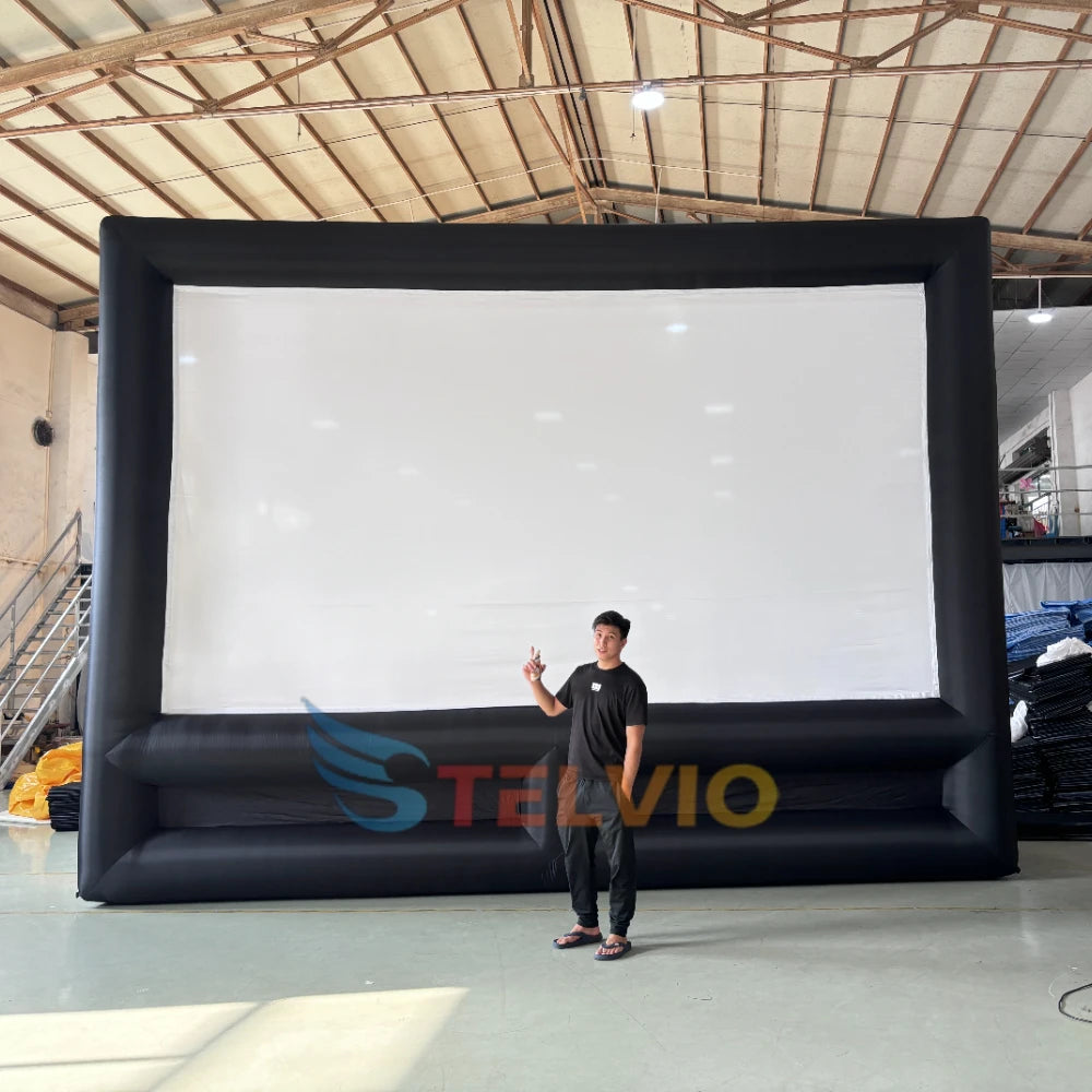 Durable 24ft Inflatable Movie Screen Outdoor Inflatable Screen Movie Cinema Blow up Projector Screen