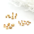 Fashion DIY Jewelry Making Accessories 14K Gold Plated Brass Hourglass Shaped Sparkling Spacer Beads for Necklaces and Bracelets