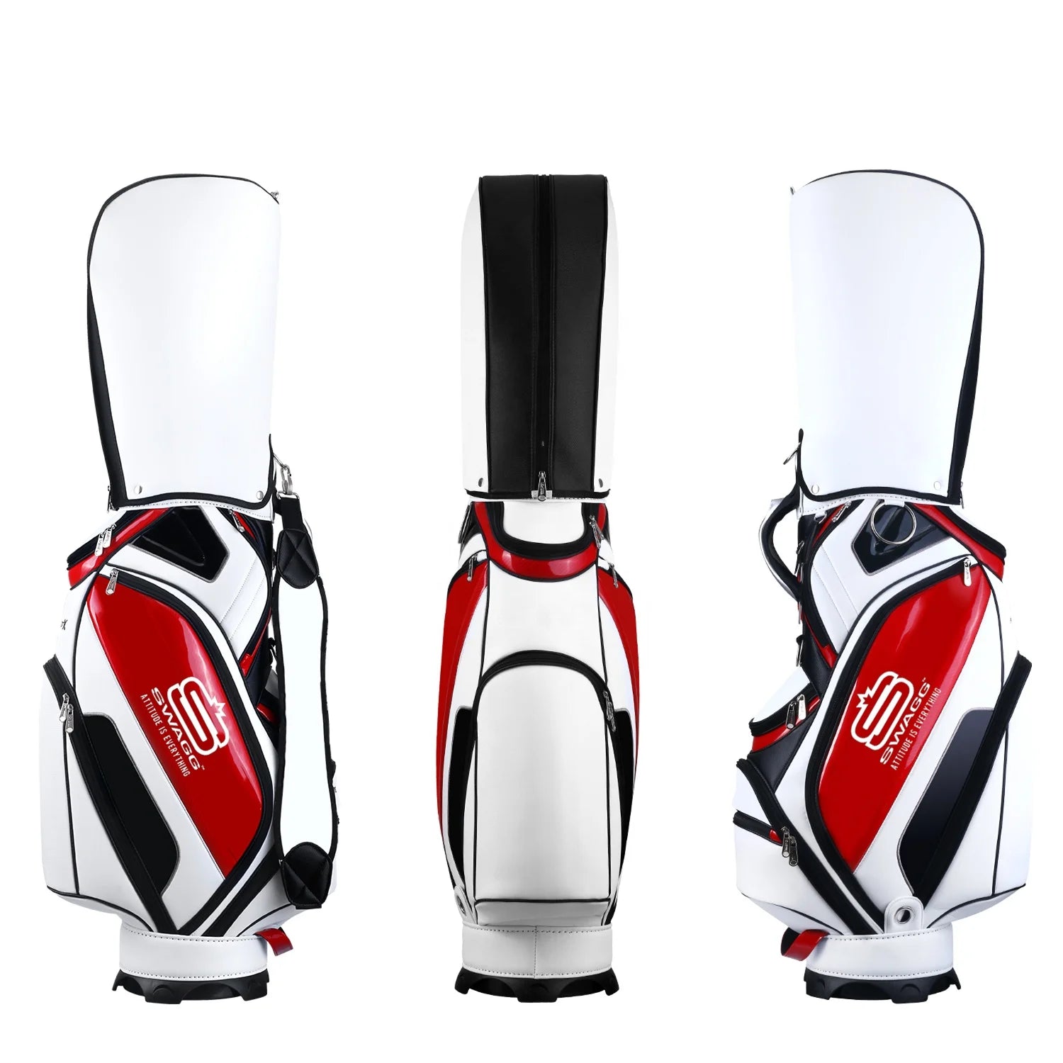 Professional Custom Men's Golf Bag Waterproof PU with 5 Dividers Comfortable Sling Shoulder Design