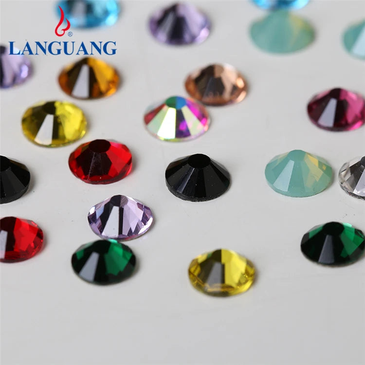 Lan Guang SS3 SS4 SS5 SS6 SS8 SS10 SS12 SS16 SS20 SS30 SS34 SS40 Dark Green Non Hot Fix Glass Crystal Rhinestones for Bags