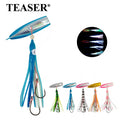 49# 200g Hooks Squid Jig Lures Metal Jig Shore Casting Jigging Lure Metal Fish Salt Water Sea Fishing