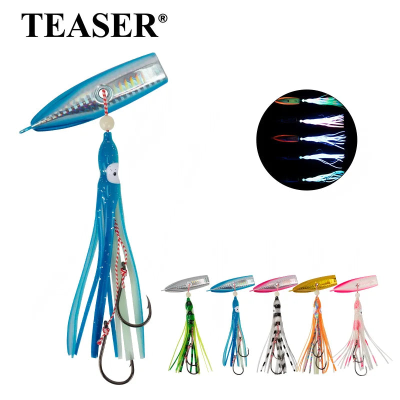 49# 200g Hooks Squid Jig Lures Metal Jig Shore Casting Jigging Lure Metal Fish Salt Water Sea Fishing