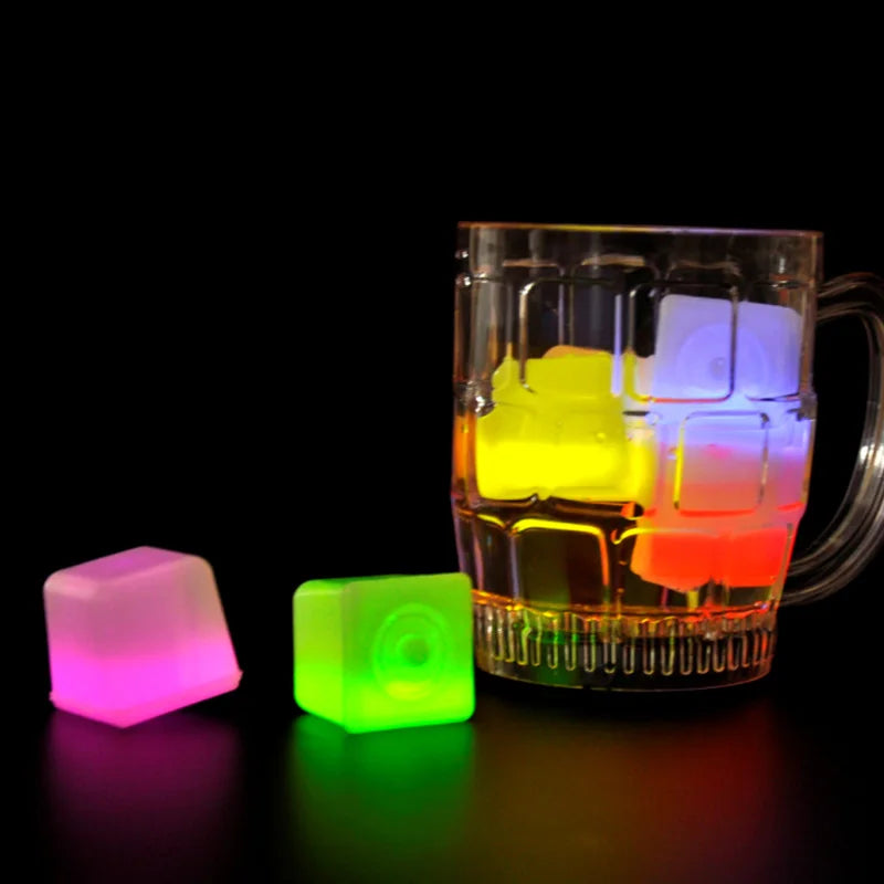 Shimmer Star GLO013 Customized Logo Color Changing LED Glow Ice Cubes 150mm for Party Bar Christmas