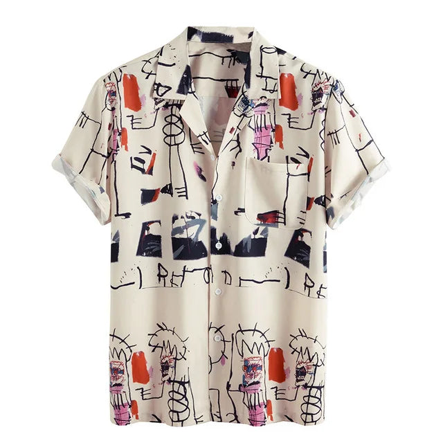 2026 New Printed Men's Shirt Hawaii Beach Holiday Entertainment Dating Clothing